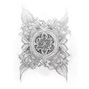 labyrinth tattoo design idea