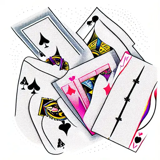 focus with cards  tattoo design idea