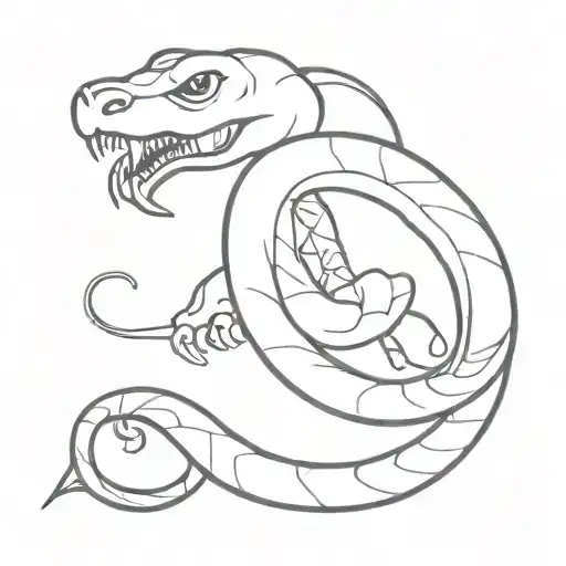 death adder at a funeral tattoo design idea