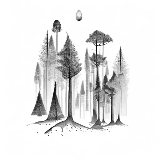 Forest tattoo design idea