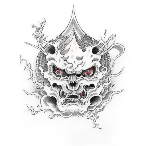 hell vs heaven tattoo design idea