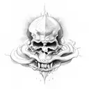 hell vs heaven tattoo design idea