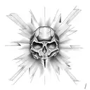 hell vs heaven tattoo design idea