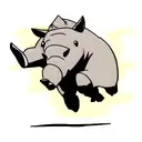 rhinoceros running tattoo design idea