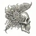 chaos, struggle between mind and heart, mental health, depression tattoo design idea