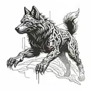 wolf guard terminator tattoo design idea
