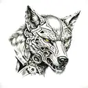 wolf guard terminator tattoo design idea