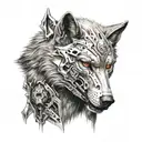 wolf guard terminator tattoo design idea