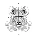 León, sol,  tattoo design idea