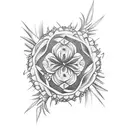 Pineapple tattoo design idea