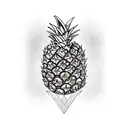 Pineapple tattoo design idea