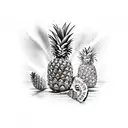 Pineapple tattoo design idea