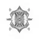 Intricate geometric patterns inspired by indigenous body painting of South America tattoo design idea