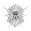 Intricate geometric patterns inspired by indigenous body painting of South America tattoo design idea