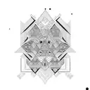 Intricate geometric patterns inspired by indigenous body painting of South America indígena  tattoo design idea