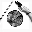 Start by drawing a small circle or dot at the bottom of your wrist. This will be the starting point for your single line tattoo design idea