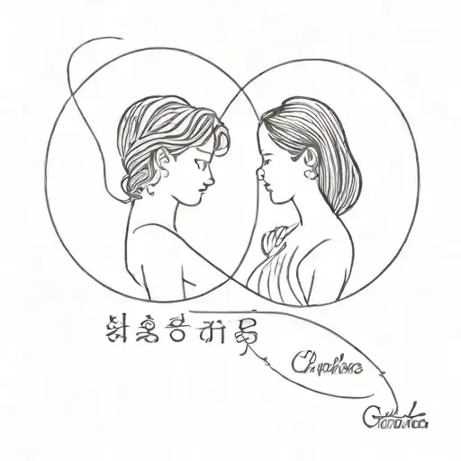 Couple and Quote's  tattoo design idea