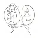 Couple and Quote's  tattoo design idea