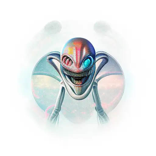 alien,idk pose tattoo design idea