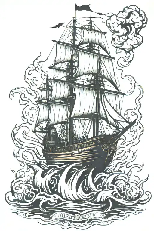burn the boats  tattoo design idea