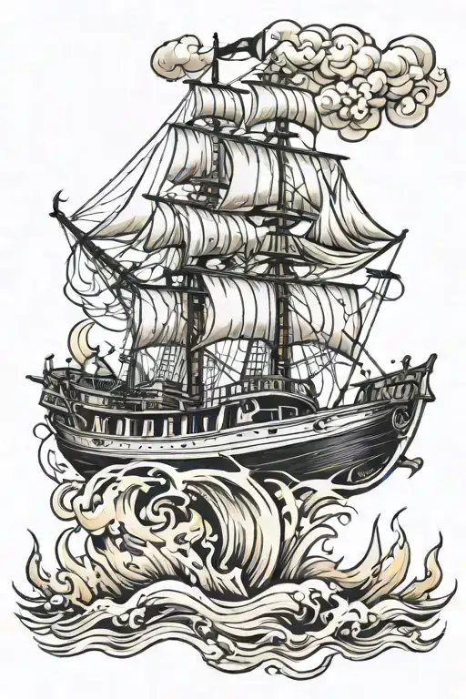 burn the boats  tattoo design idea