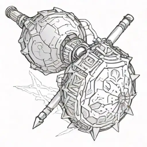 Mace Weapon tattoo design idea