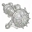 Mace Weapon tattoo design idea