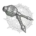 Mace Weapon tattoo design idea