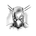 deadpool wolverine John wick  tattoo design idea