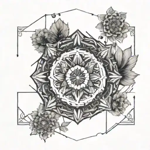 wilderness themed mandala design tattoo design idea