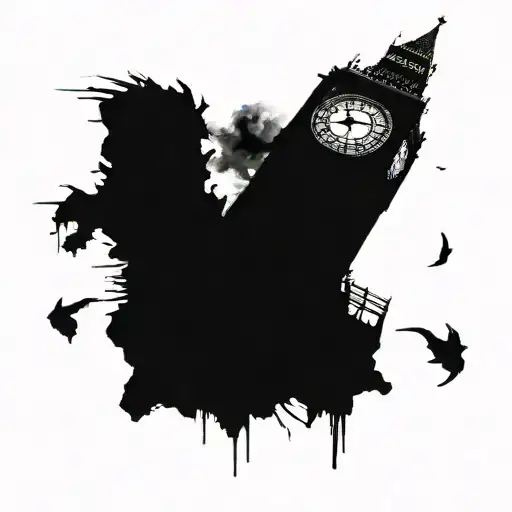 big ben clock face  tattoo design idea