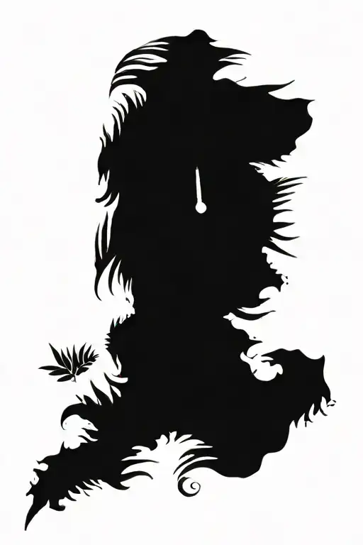 big ben clock face and silver fern tattoo design idea