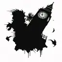 big ben clock face  tattoo design idea