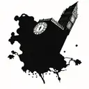 big ben clock face  tattoo design idea