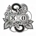 Roman numeral birthdates 8 1 2018 infinity symbol tattoo design idea