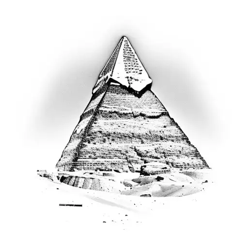 Egypt pyramid tattoo design idea