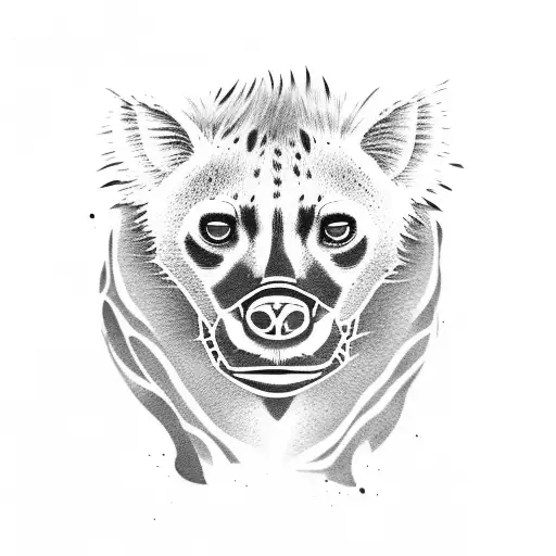 hyena tattoo design idea