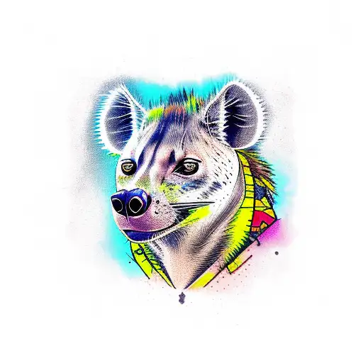hyena tattoo design idea