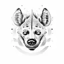 hyena father and son tattoo design idea