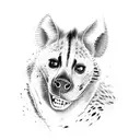 hyena father and son tattoo design idea