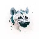 hyena tattoo design idea