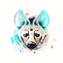 hyena tattoo design idea