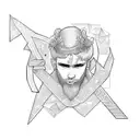 Key with Paul's letters tattoo design idea