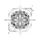 lifeline with mandala and geometric style tattoo design idea