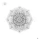 lifeline with mandala and geometric style tattoo design idea