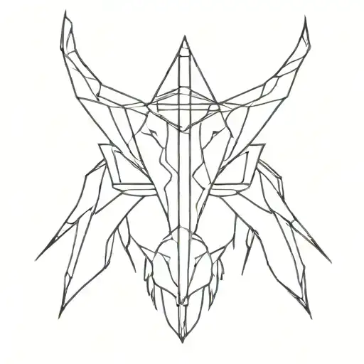 black metal inspired design tattoo design idea