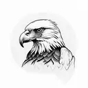 Eagle carrying croatian checker tattoo design idea