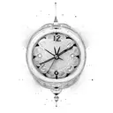 Clock children run tattoo design idea