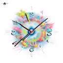 Clock children run tattoo design idea