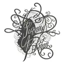 R.I.P JOHNNY cursive writing tattoo design idea